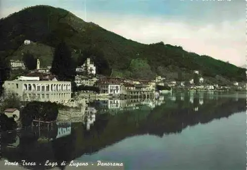 AK / Ansichtskarte  Ponte-Tresa_Lago_di_Lugano_TI Lago di Lugano Fliegeraufnahme