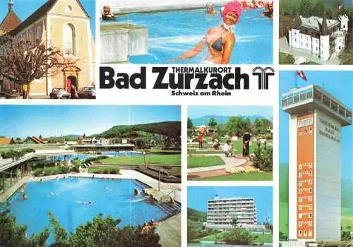 AK / Ansichtskarte  Bad_Zurzach_AG Kirche Thermalbad Schloss Minigolf Freiba