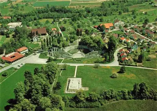 AK / Ansichtskarte  Augst_BL Augusta Raurica Tempel auf Schoenbuehl Theater Curia Roemerhaus Museum Fliegeraufnahme