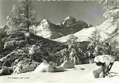 AK / Ansichtskarte  Piz_Albana_3100m_St_Moritz_GR mit Julier