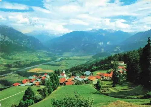 AK / Ansichtskarte  Praez_Heinzenberg_Hinterrhein_GR Blick ins Domleschg mit Piz Kesch Piz Mitgel Piz d'Aela und Muttnerhorn