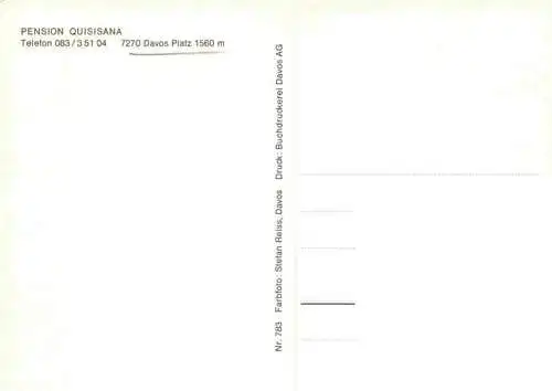 AK / Ansichtskarte  DAVOS_GR Pension Quisisana