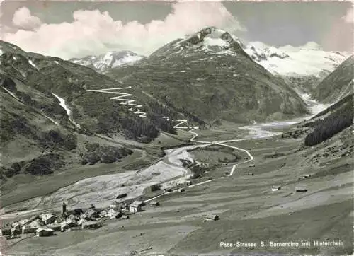 AK / Ansichtskarte  San_Bernardino_Hinterrhein_GR Pass Strasse Panorama