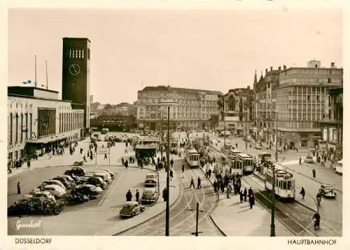 AK / Ansichtskarte 73993537 Bahnhof_Gare_Railway-Station Strassenbahn Duesseldorf