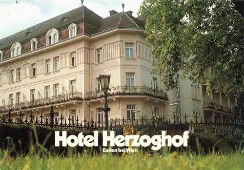 AK / Ansichtskarte 73993622 Baden__Wien_AT Hotel Herzoghof Kurpark