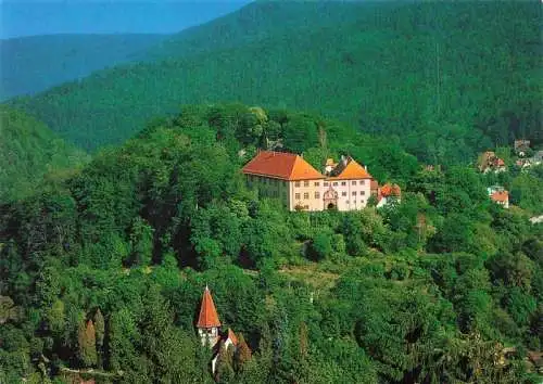 AK / Ansichtskarte  Neuenbuerg_Enz Schlossberg mit neuem Schloss mit Ruine des Alten Schlosses Fliegeraufnahme