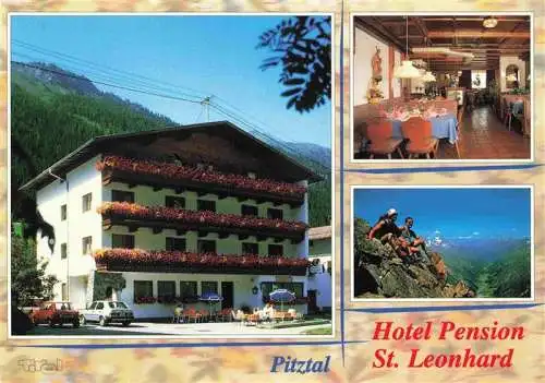 AK / Ansichtskarte 73993655 St_Leonhard_Pitztal_Tirol_AT Hotel Pension St Leonhard Gastraum Bergsteiger