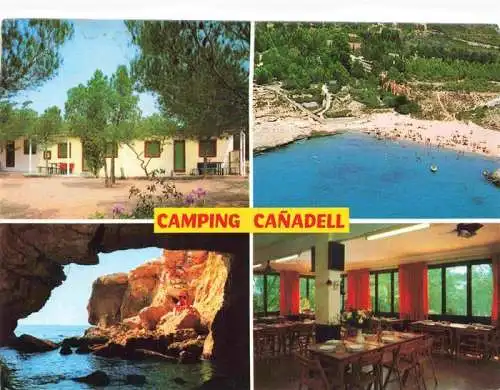 AK / Ansichtskarte 73993656 Torredembarra_Tarragones_ES Camping Canadell Gastraum Grotte Fliegeraufnahme