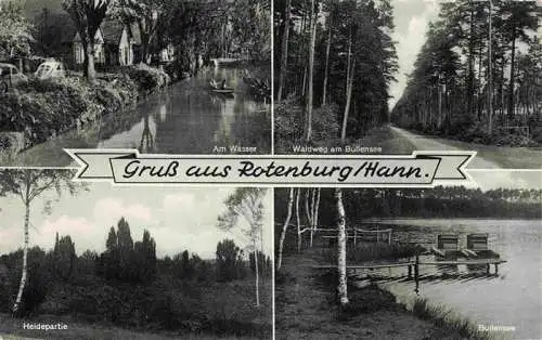 AK / Ansichtskarte  Rotenburg_Wuemme Am Wasser Waldweg am Bullensee Heidepartie Bullenseepartie