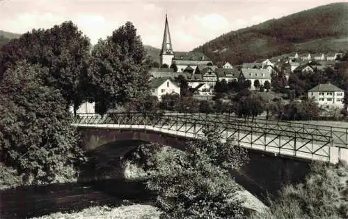 AK / Ansichtskarte  Wallau_Lahn_Biedenkopf Panorama Bruecke