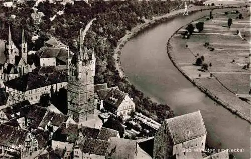 AK / Ansichtskarte  Bad_Wimpfen_Neckar Blauer Turm Hotel Restaurant Fliegeraufnahme