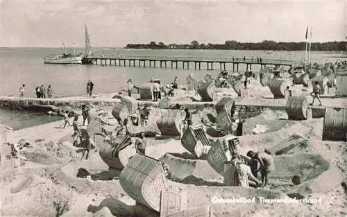 AK / Ansichtskarte  Timmendorfer_Strand_Timmendorferstrand_Timmendorf Strandpartie Anlegesteg