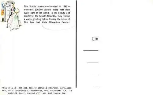 AK / Ansichtskarte  Milwaukee__Wisconsin_USA The Schlitz Assembly Partial views