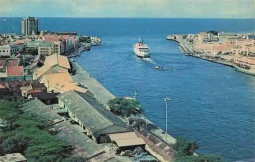 AK / Ansichtskarte  Willemstad_Curacao_Niederlaendische_Antillen View of Ferryboat leaving the Harbor for Venezuela across the  Horizon