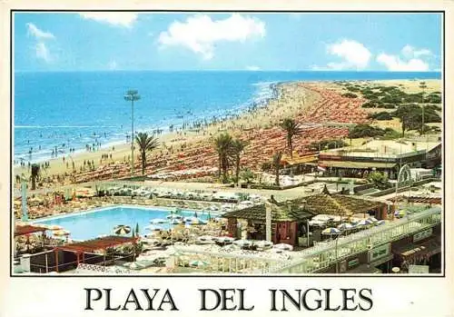 AK / Ansichtskarte  Playa_del_Ingles_Gran_Canaria_ES Panorama Freibad Strand