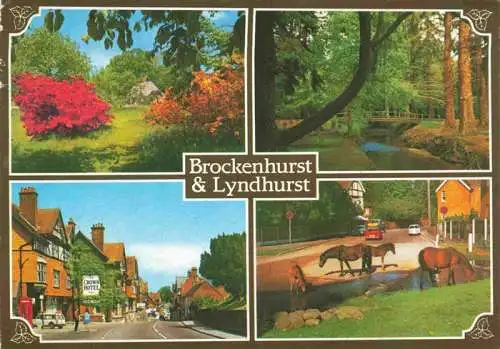 AK / Ansichtskarte 73993858 Brockenhurst_Hampshire_UK Furzey gardens Minstead Lyndhurst By the Ornamental Drive Brookley Watersplash