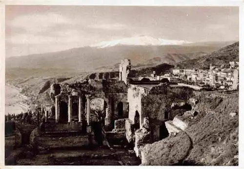 AK / Ansichtskarte 73993909 Taormina_Sicilia_IT Teatro Greco con l'Etna