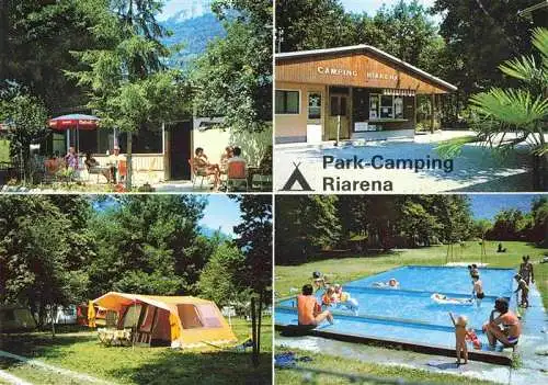 AK / Ansichtskarte  Cugnasco_Locarno_TI Park Camping Riarena Restaurant Pool