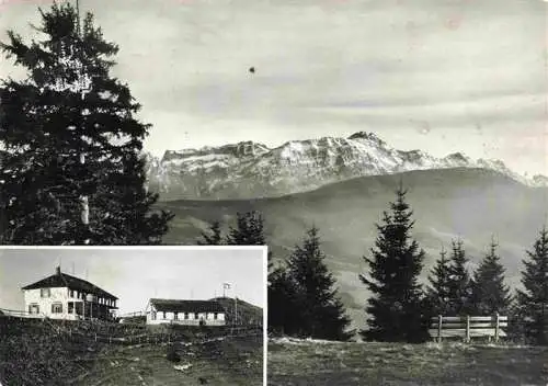 AK / Ansichtskarte  Hundwil_AR Gasthaus Hundwilerhoehe Blick zur Saentiskette