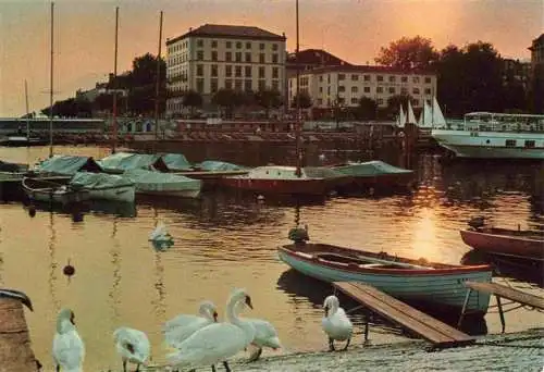 AK / Ansichtskarte  Neuchatel_NE Le port au crepuscule