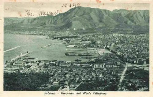 AK / Ansichtskarte  PALERMO__Sicilia_IT Panorama dal Monte Pellegrino Fliegeraufnahme