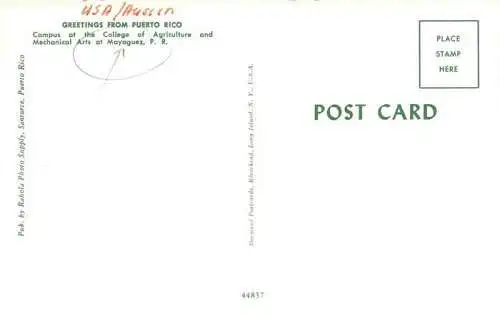 AK / Ansichtskarte  Mayaguez_PUERTO_RICO Campus at the College of Agriculture and Mechanical Arts