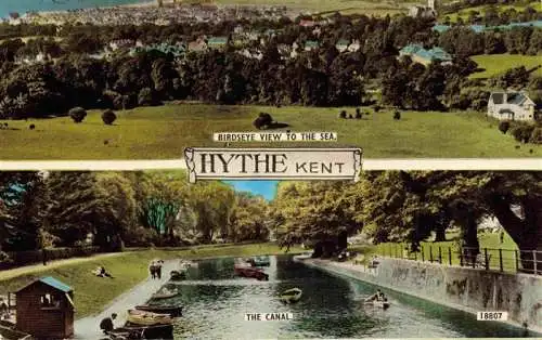 AK / Ansichtskarte  Hythe_Kent_UK Birdseye view to the sea The Canal