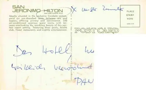 AK / Ansichtskarte  San_Juan__Puerto_Rico San Jeronimo Hilton 