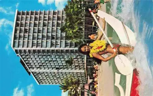 AK / Ansichtskarte 73994071 Waikiki_Honolulu_Hawaii_USA The Outrigger Hotel Strand