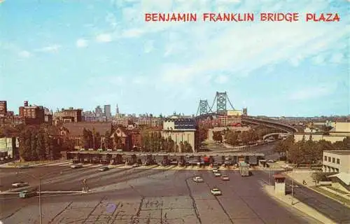 AK / Ansichtskarte 73994072 Camden_New_Jersey_USA The Benjamin Franklin Bridge Plaza
