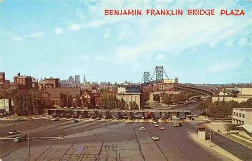 AK / Ansichtskarte  Camden_New_Jersey_USA The Benjamin Franklin Bridge Plaza