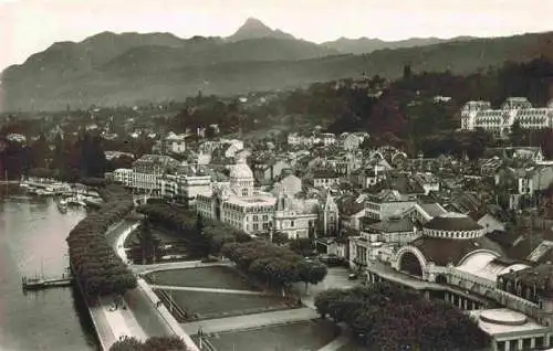 AK / Ansichtskarte  Evian-les-Bains_74_Haute-Savoie Le Casino et ses Jardins la Ville et la Dent d'Oche