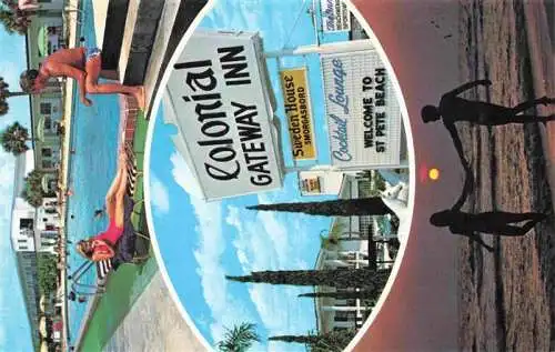 AK / Ansichtskarte  St_Pete_Beach_Florida_USA Colonial Gateway Inn Pool Strand