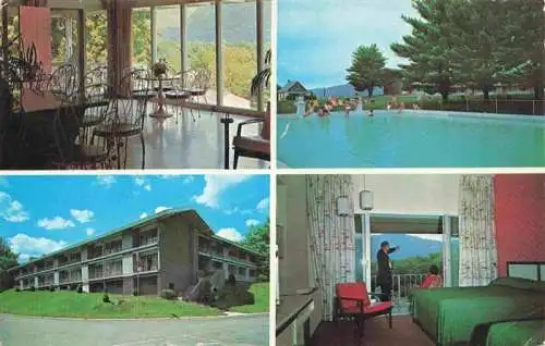 AK / Ansichtskarte 73994185 Ellenville_New_York_USA Terrace Motel Guestroom Olympic swimming pool Appartement