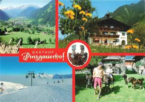 AK / Ansichtskarte 73994229 Rauris-Woerth_AT Gasthof Pinzgauerhof Ponyreiten Panorama Wintersportplatz Alpen