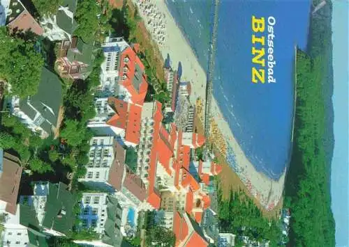 AK / Ansichtskarte 73994300 Binz_Ruegen Kurhaus Kurplatz und Seebruecke Fliegeraufnahme