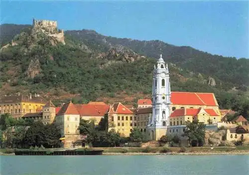 AK / Ansichtskarte 73994393 Duernstein_Wachau_AT Donaupartie mit Kloster Kirche Schloss