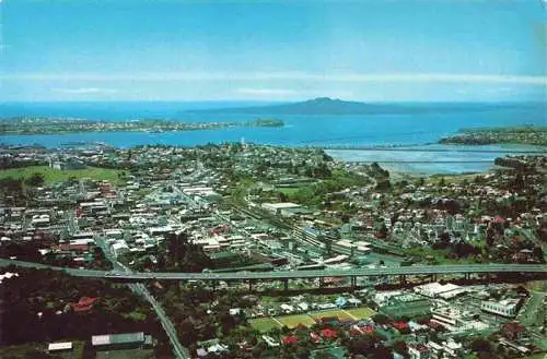 AK / Ansichtskarte  Newmarket_Auckland_New_Zealand Road Viaduct Main Highway No. 1 across Newmarkt aerial view