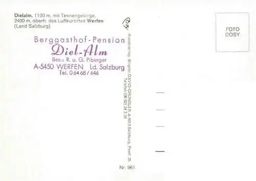 AK / Ansichtskarte  Werfen_Pinzgau-Pongau_AT Dielalm mit Tennengebirge