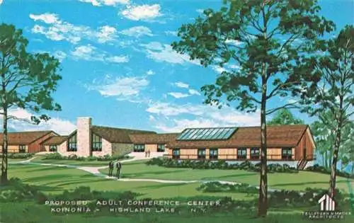 AK / Ansichtskarte 73994438 Highland_Lake_New_York_USA Proposed Adult Conference Center Koinonia