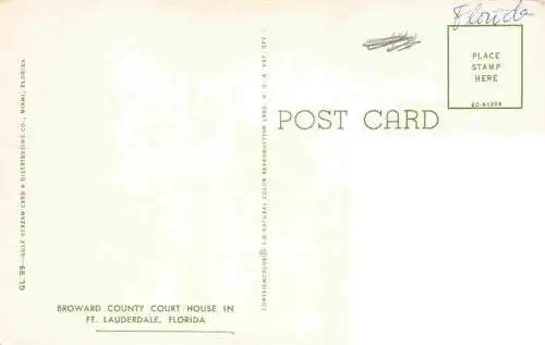 AK / Ansichtskarte 73994445 Fort_Lauderdale_Florida_USA Broward County Court House