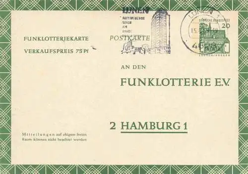 AK / Ansichtskarte 73994471 HAMBURG Funklotteriekarte