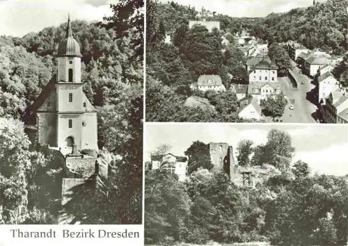 AK / Ansichtskarte 73994491 Tharandt Kirche Panorama Burgruine