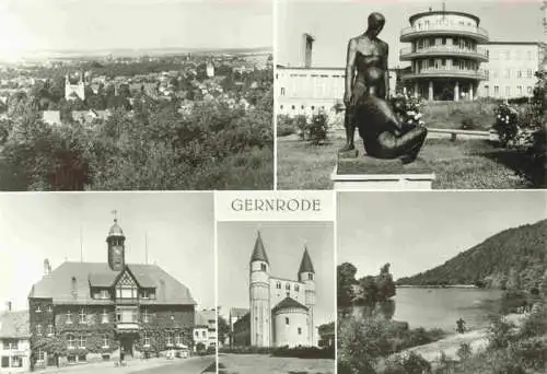 AK / Ansichtskarte 73994492 Gernrode_Harz Panorama FDGB Ferienheim Fritz Heckert Rathaus Stiftskirche Osterteich