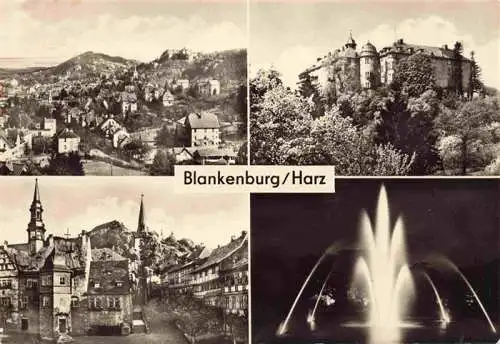 AK / Ansichtskarte 73994512 Blankenburg_Harz Panorama Schloss Ortspartie Leuchtfontaene