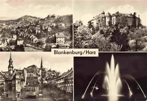 AK / Ansichtskarte  Blankenburg_Harz Panorama Schloss Ortspartie Leuchtfontaene