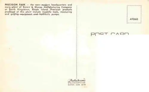 AK / Ansichtskarte  North_Kingstown_Rhode_Island_USa Precision Park Fliegeraufnahme