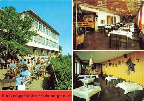 AK / Ansichtskarte 73994676 Saalfeld_Saale_Thueringen Konsumgaststaette Kulmberghaus Gnomenbar Jaegerstube