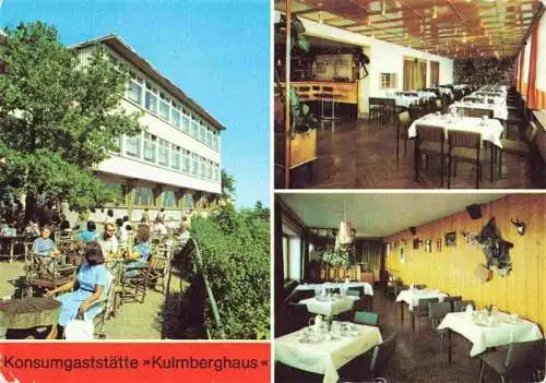 AK / Ansichtskarte 73994686 Saalfeld_Saale_Thueringen Konsumgaststaette Kulmberghaus Gnomenbar Jaegerstube