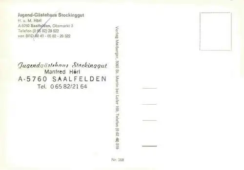 AK / Ansichtskarte 73994711 Saalfelden_Steinernes_Meer_AT Jugendgaestehaus Stockinggut